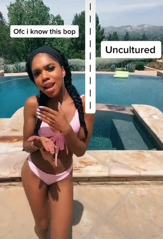 3. Teala Dunn in Hot Pink Bikini at the Pool