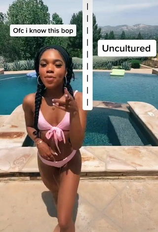 4. Teala Dunn in Hot Pink Bikini at the Pool