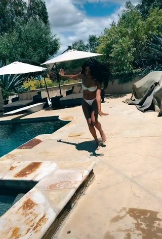 2. Erotic Teala Dunn in White Bikini at the Pool