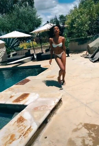 4. Erotic Teala Dunn in White Bikini at the Pool