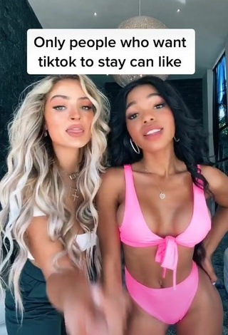 Titillating Teala Dunn Shows Cleavage and Bouncing Boobs