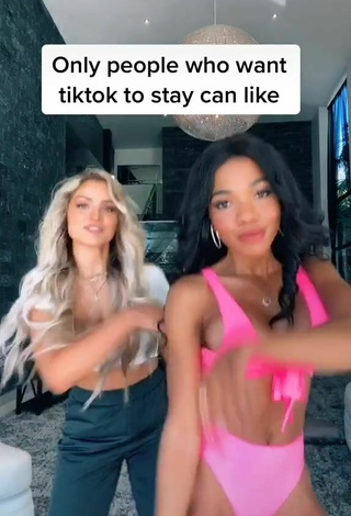 2. Titillating Teala Dunn Shows Cleavage and Bouncing Boobs