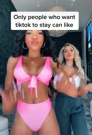 3. Titillating Teala Dunn Shows Cleavage and Bouncing Boobs