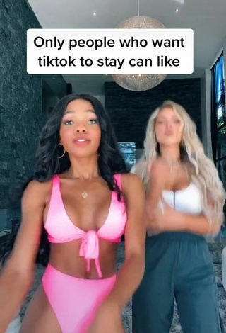 4. Titillating Teala Dunn Shows Cleavage and Bouncing Boobs