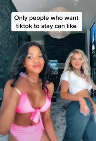 5. Titillating Teala Dunn Shows Cleavage and Bouncing Boobs