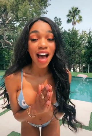 Sexy Teala Dunn Shows Butt at the Swimming Pool (Side Boob)