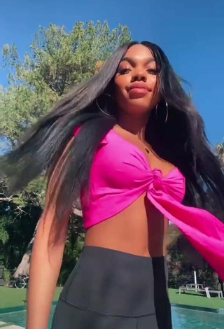 5. Sultry Teala Dunn in Black Leggings at the Swimming Pool