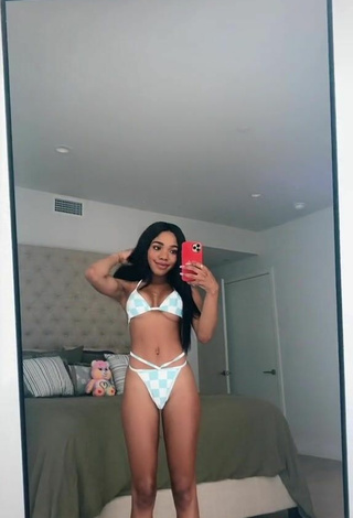 4. Teala Dunn in Appealing Checkered Bikini (Underboob)