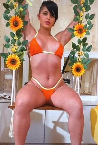 Luscious Yanne in Orange Bikini