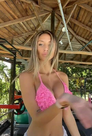 5. Amazing Giuliana Cagna Shows Cleavage in Hot Pink Bikini Top