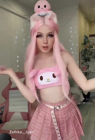 3. Sultry Marshmallow_chan in Pink Crop Top