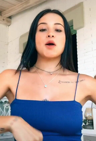 4. Sultry Zoe Massenti in Blue Crop Top and Bouncing Boobs