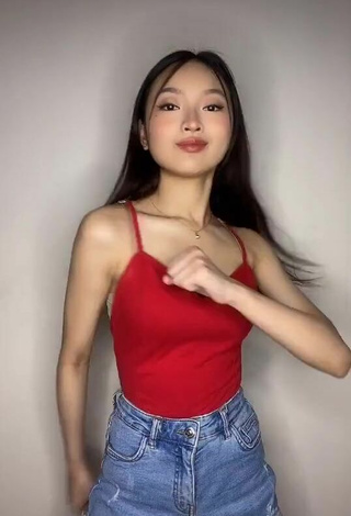 3. Sultry Angelic Sakura in Red Top