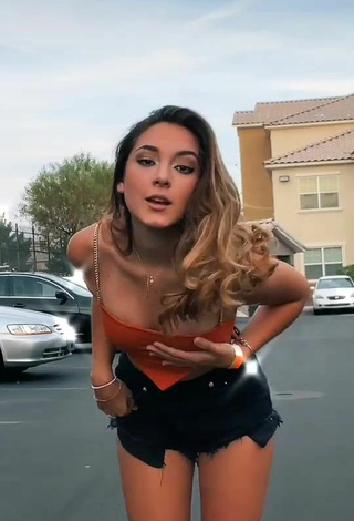 Luscious Bryana Pastor in Orange Crop Top