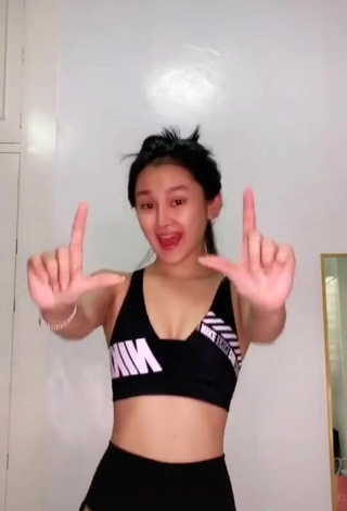 3. Sultry Chienna Filomeno Shows Cleavage in Sport Bra and Bouncing Boobs