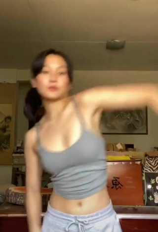 4. Luscious Chienna Filomeno in Grey Crop Top and Bouncing Tits