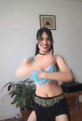 5. XENA in Erotic Blue Crop Top