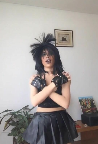 3. Adorable XENA Shows Cleavage in Seductive Black Crop Top and Bouncing Tits