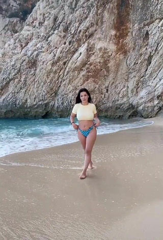 Sultry Duygu Aycan in Crop Top at the Beach