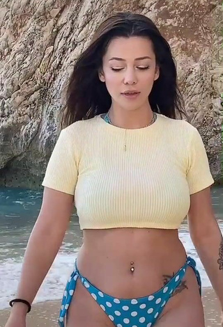 4. Sultry Duygu Aycan in Crop Top at the Beach