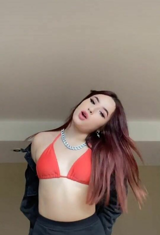 Titillating Fernanda Duran in Red Bikini Top