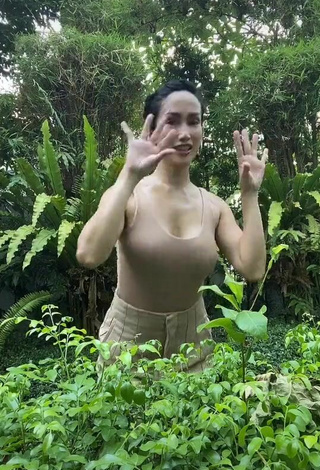 Sultry Ina Raymundo Shows Cleavage in Beige Top and Bouncing Tits