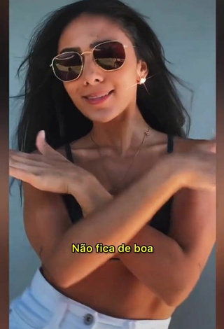 5. Luscious Isadora Nogueira Shows Cleavage in Black Bikini Top and Bouncing Boobs