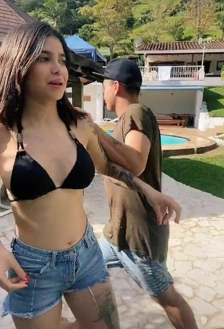 4. Sexy Jenn Muriel in Black Bikini Top