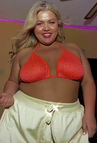 3. Sultry Lexie Lemon in Electric Orange Bikini Top and Bouncing Boobs