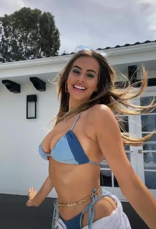 5. Luscious Madi Webb Shows Cleavage in Blue Bikini Top