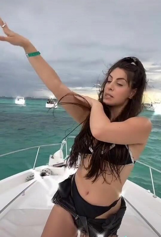 5. Hot Marina Ferrari in Bikini on a Boat