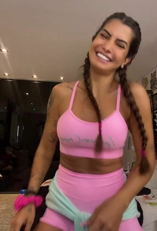 2. Titillating Marina Ferrari in Pink Sport Bra