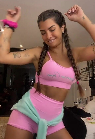 3. Titillating Marina Ferrari in Pink Sport Bra