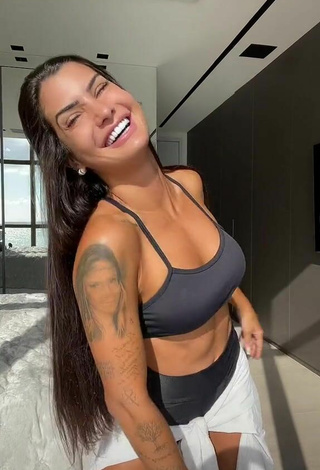 2. Hot Marina Ferrari in Black Sport Bra