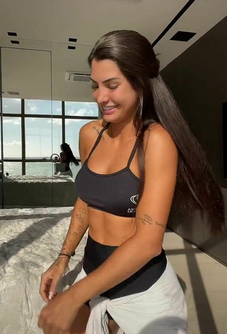 3. Hot Marina Ferrari in Black Sport Bra