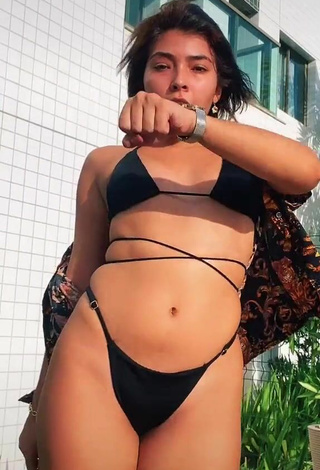 3. Sultry Taynara Cabral in Black Bikini