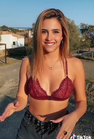 5. Sexy Victoria Caro in Red Bra