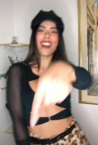 3. Sultry Aleja Villeta Shows Cleavage in Black Crop Top and Bouncing Boobs