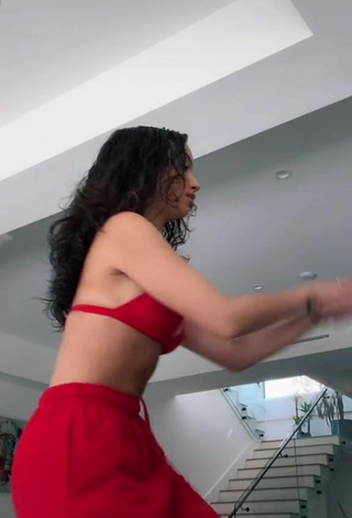 3. Luscious Alessya Farrugia Shows Cleavage in Red Bikini Top and Bouncing Boobs