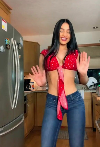 4. Cute Barbara Ramirez in Red Crop Top