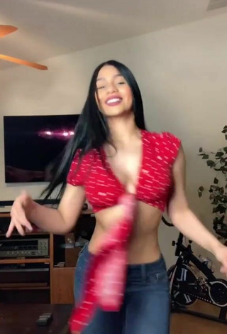 6. Wonderful Barbara Ramirez in Red Crop Top