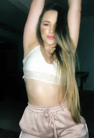 6. Sexy Bya Kessey in White Crop Top