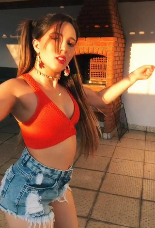 3. Sultry Bya Kessey Shows Cleavage in Red Crop Top