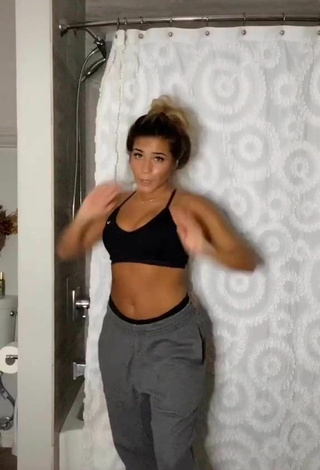 3. Sexy Camryn Cordova Shows Cleavage in Black Sport Bra and Bouncing Breasts