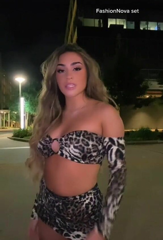 2. Luscious Camryn Cordova in Leopard Crop Top