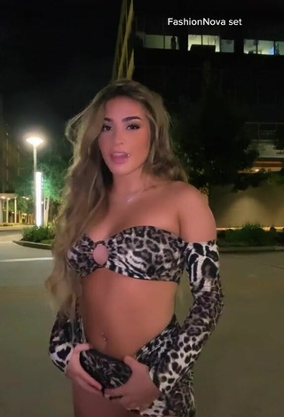 5. Luscious Camryn Cordova in Leopard Crop Top