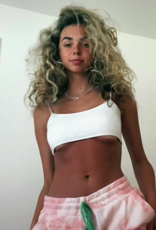 3. Sexy Chrissy Corsaro in White Crop Top (Underboob)