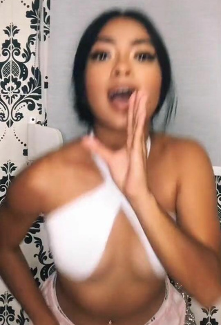 4. Sexy Dayana in White Crop Top