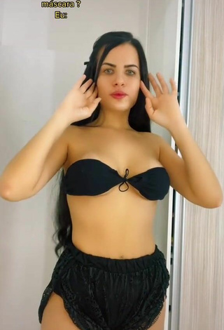 2. Sexy Dine Azevedo in Black Bikini Top