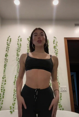 Sexy Cynthia Parker in Black Crop Top